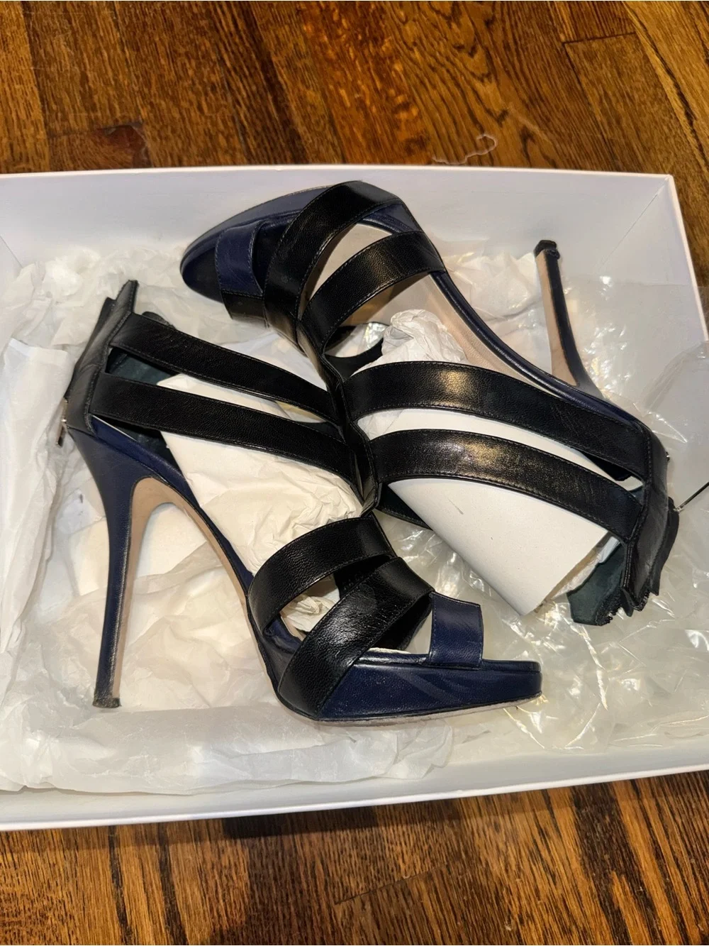 Dior Strappy Sandal Two Tone Cage Stilettos with Box